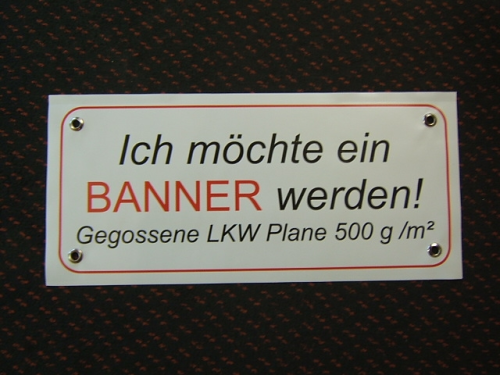 Banner, LKW-Plane 1qm inkl. Druck
