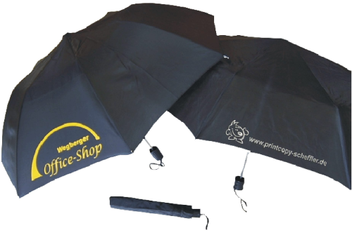 Taschen Schirm mit Druck / VE 5 Stück
