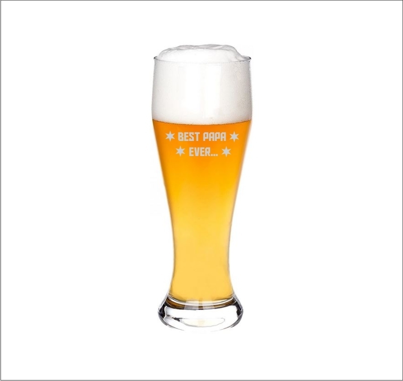 Weizen Bier Glas " Best Papa ever..."