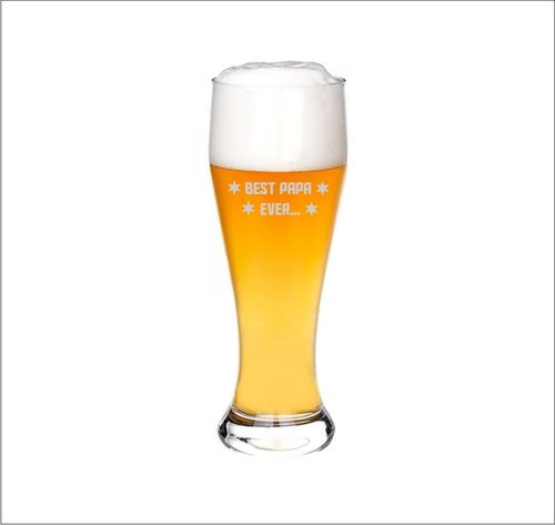 Weizen Bier Glas " Best Papa ever..."